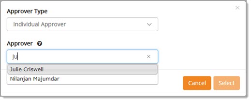Select Approver